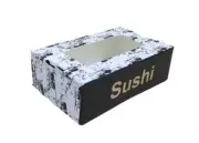 10*7.3*2.3inch Paper Sushi Box w/ Anti Fog Window 100Pieces/Case