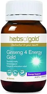 Herbs of Gold Ginseng 4 Energy Gold 30 Tablets