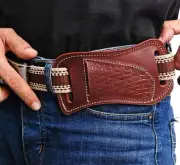 Custom Hand Made LEATHER SHEATH FOR FOLDING POCKET KNIFE - 03