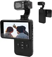 Handheld Video Camera, 5K 56MP Vlogging Camera with Flippable Touch Screen, 3 Axis Stabilization Wide Angle Action Vlog Cameras, Face Tracking for Travel Vlogging