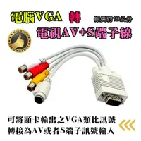 在飛比找蝦皮購物優惠-AD-86 電視盒轉接線 VGA轉AV+S端子 電腦VGA轉