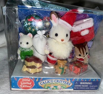 Calico Critters Limited Edition Christmas Set 2014 NEW *Damaged Box*