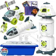 COOLDUCK Space Toy Set for Boys Girls, Kids' Play Spaceships, Space Shuttle,