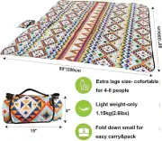 PICNIC Picnic Blanket Mat Rug Waterproof Sandproof 200x200cm 2-6 Person Extra La