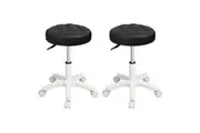 Levede 2xBar Stools Rolling Salon Chairs Swivel Stool Adjustable Height Work SPA