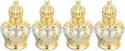 BESTYASH 4pcs Roll Perfume Bottles Roll Essential Oil Containers Empty Travel Liquid Bottles for Perfume Lotion and Toner for Home Office Salon Use