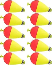 Trout Bobbers,10X Oval Slip Floats for Fishing | Water Cork Ball Weighted Outdoor Sports Accessories for Catfish Deep Water Lake