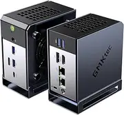 GMKtec AI Mini PC AMD Ryzen AI 9 HX-370 Serie(5.1GHz) 32GB LPDDR5X 1TB PCIe 4.0 SSD, Mini Gaming Computers Triple Screen 8K Display, WiFi 6 & USB4/Oculink Interface/EVO-X1