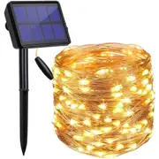 20M 200 LED Solar Fairy Light with 8 Lighting Modes,Waterproof Outdoor Solar Garden Lights for Home,Garden,Decoration (Warm White)