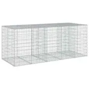 Gabion Basket with Cover 250x100x100cm Iron Wire Wall Cage Fence Fencing
