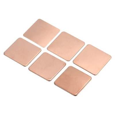 Heatsink Copper Pad 20mmx20mm 0.3mm/0.5mm/0.8mm/1mm/1.2mm/1.5mm with Tape 3Pcs