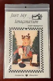 Just My Imagination Sewing Pattern Hampton Christmas Deer 16" Jointed Doll UNCUT