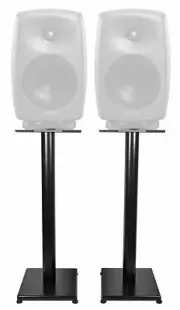 Pair Rockville 29" Black Steel Speaker Stands For Genelec 8340A Monitors