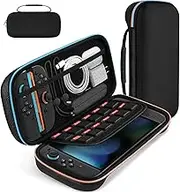ivoler Carrying Case for Nintendo Switch 2 Model(2025), Portable Hard Shell Pouch Carrying Travel Game Bag for Nintendo Switch 2 Accessories Holds 12 Game Cartridge (Black)