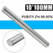 0.4''x 4'' High Purity Zn 99.95% Zinc Rods Anode Electroplating Solid Round Bar