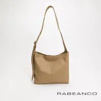 在飛比找ETMall東森購物網優惠-【RABEANCO】JHU 牛皮寬背單肩袋-小(深杏)