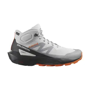 官方直營 Salomon 男 ELIXIR ACTIV Goretex 中筒登山鞋 冰河灰/幻灰/橙