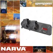 Narva Heavy-Duty Twin Accessory Sockets And 12/24V Dc LedV Meter Blister Pack
