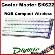 Cooler Master SK622 White RGB Compact Wireless Mech Keyboard-Low Profile Bleu