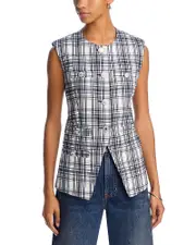 Veronica Beard Tamara Plaid Vest