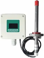 Lockmaner 0-30M/S Pipes Wind Speed Sensor 4-20MA High Precision Plumbing Air Speed Volume Measuring Detector Transmitters