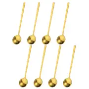 8Pcs 5" Stainless Steel Espresso Spoons Mini Coffee Spoon Teaspoon, Gold
