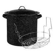 Granite-Ware 15.5 Qt. Water Bath Canner with Jar Rack, Black