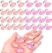 30PCS Luminous Mini Resin Flamingo Ducks Tiny Glow in The Dark Flamingo Miniature Flamingo Figures for Craft Home Garden Dollhouse Ornament Cake Decorations Birthday Party Favors Gifts
