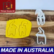 Kitty Cat Butt Cookie Cutter Set Embosser Stamp Biscuit Fondant Cutters Mould