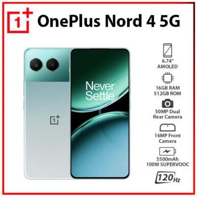 OnePlus Nord 4 5G 16GB+512GB GREEN Dual SIM Android Cell Phone