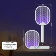 Foldable Electric Mosquito Killer USB Rechargeable Fly Trap Mosquito Swatter Rac