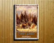 Canvas Wrap Giclee Art Print Copper Harbor Michigan Elk Art Photo art 16 x 24