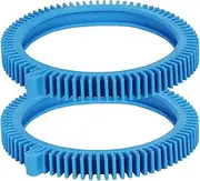 896584000-143 Pool Cleaner Front Tire kit with Super Hump by Seentech - Compatible with Poolvergnuegen and Hayward Phoenix Cleaners- Pool Blue Standard Back Tire (2-Pack)