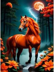 Paint by Number Kit for Adults Canvas, Horse Paint by Numbers for Adults Beginne