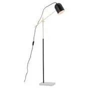 Mercator Blair Gold Arm with White Marble Floor Lamp