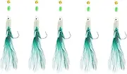 Perfeclan 5X Fishing Sea Rigs with Luminous Beads End Swivel Glow Fishing Beads Sturdy Bait Lures String Hooks for Freshwater Saltwater