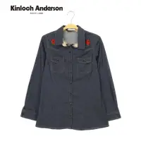 在飛比找momo購物網優惠-【Kinloch Anderson】玫瑰刺繡牛仔長袖襯衫上衣