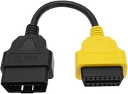 16 pin to 16 pin OBD2 Diagnostic Scanner Adapter Cable ECU Scanning Diagnostic Cable Lead Compatible with Fiat Scanning Diagnostic Tool Yellow and Black