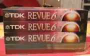 NEW SEALED TDK Premium Quality Revue VHS VCR 6-Hour T-120 Tapes 4-Pack