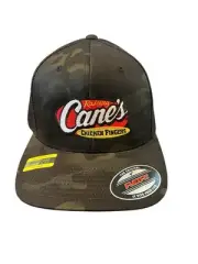Raising Cane’s Camo Hat NWT Mesh Flexfit Yupoong