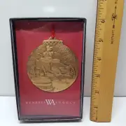 2011 Wendell August Richard Bollinger Back Seat Driver Snowman Bronze Ornament