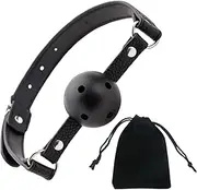 Small Breathable Ball Gag Sex Breathable Bondage Gag Mouth Plug Mouth Gag Ball Open Mouth Gag Sex Toy Silicone Ball Restraints Toys