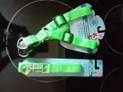 GREEN Dog PUPPY LARGE Harness & Extra Large Leash (Adjustable) FAST SHIPPING