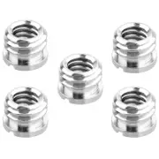 5 Pack 1/4 inch to 3/8 inch Convert Screw Standard Adapter Reducer Bushing Converter for DSLR Camera Camcorder Tripod Monopod Ball Head Ballhead Vi...