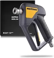 [Active] Premium Short Pressure Washer Gun with Swivel - Integrated 304 Stainless and 3/8/'' Inlet 1/4/'' Outlet Quick Connects ideal for washer car wash foam cannon applications, Gray (JH50SS)