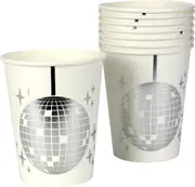 Silver Disco Ball Paper Cups (Pack of 8)