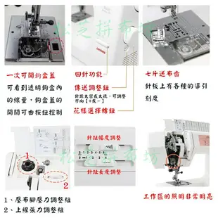 【松芝拼布坊】車樂美 Janome 縫紉機 5018 機械式 馬力強、可車厚布、鋪棉【輔助桌方案】