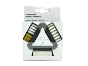 TRIANGULAR BRUSH FOR CLEANING NUBUCK LEATHER - A MIX OF DRY CLEANING TOOLS
