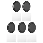 49mm Lens Cap, 5 Pack Sides Pinch Snap Camera Lens Cover for Front Lens