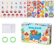 Preschool Book Toy,Cartoon Cool Sticker Books - Educational Math Learning Game, Travel Interactive Game, Hands-On Skills Activities for Kids Ages 3+